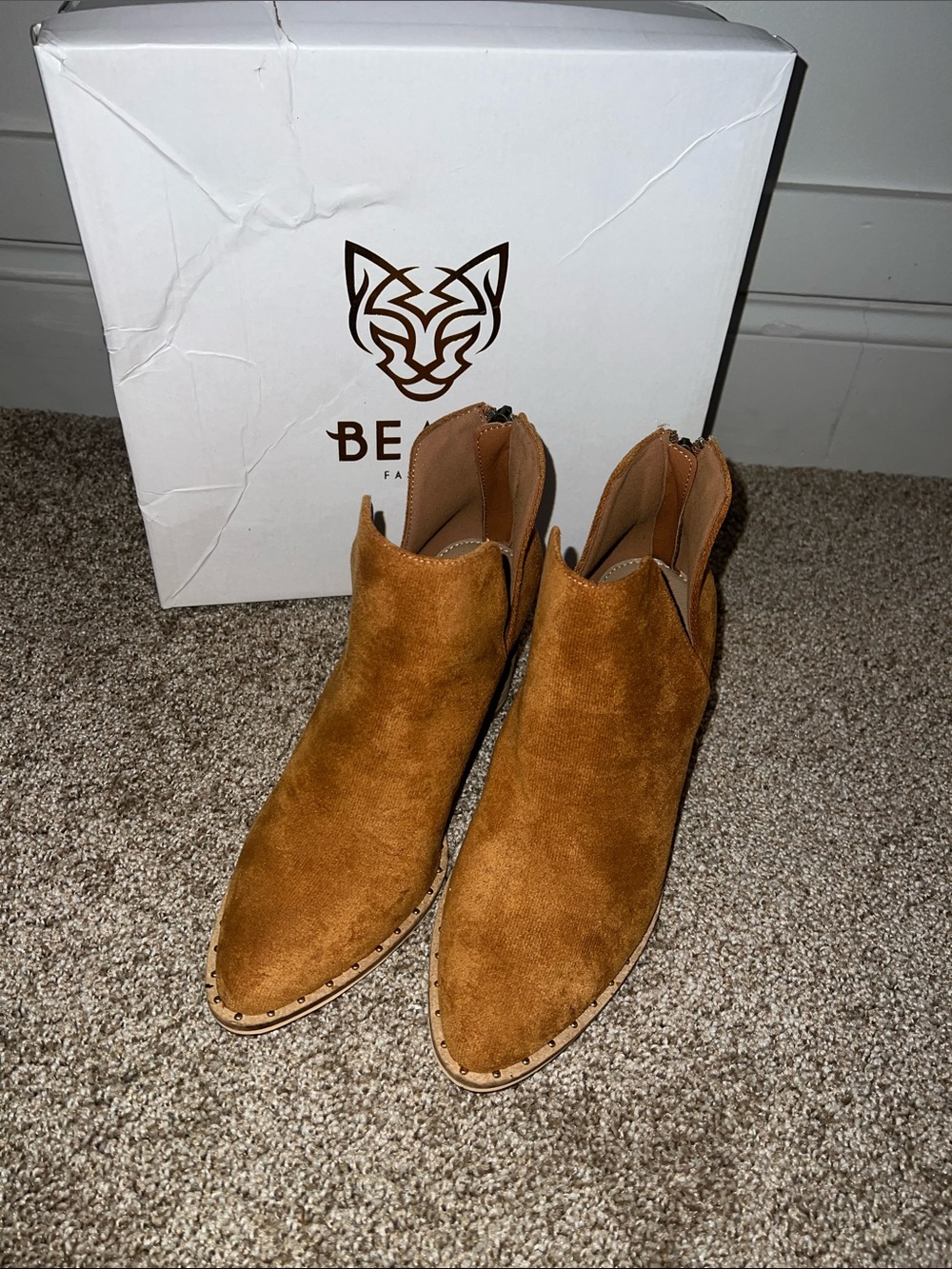 Beast Fashion Suede Tan Chelsea Boot